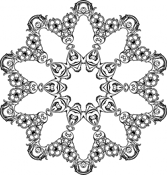 Vintage Floral Extended coloring page image