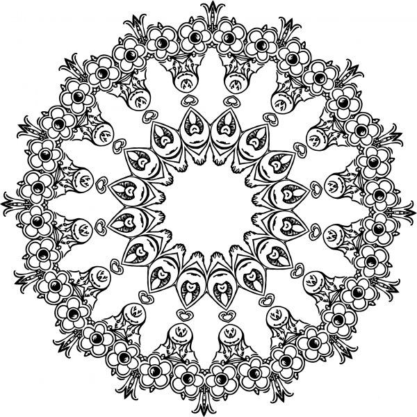 Vintage Floral Extended coloring page image