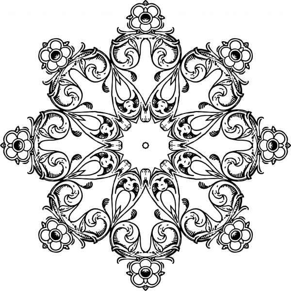 Vintage Floral Extended coloring page image