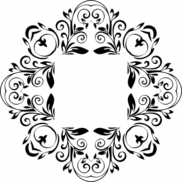 Vintage Floral Flourish Design by Gdj coloring page image