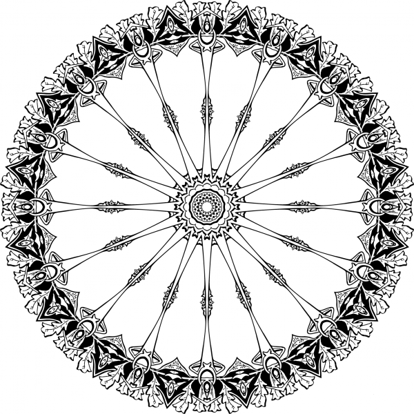 Vintage Floral Mandala coloring page image