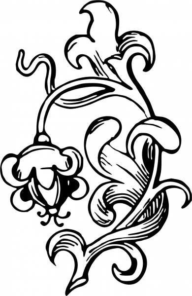 Vintage Flower coloring page image