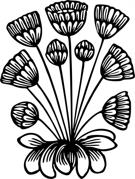 Vintage Flower coloring page image