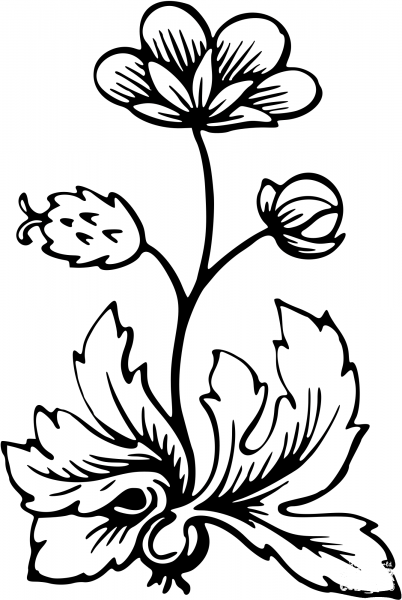 Vintage Flower coloring page image