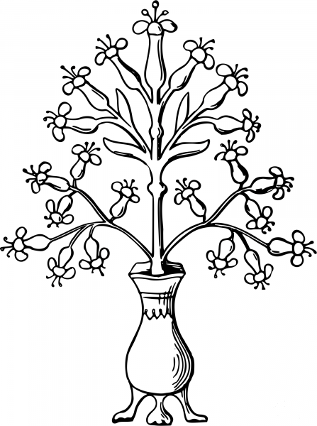 Vintage Flower coloring page image