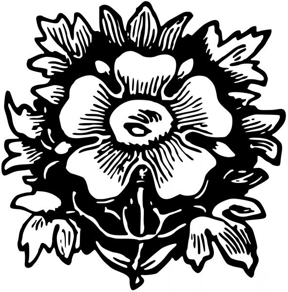 Vintage Flower coloring page image