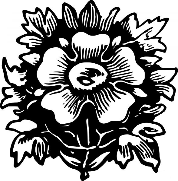 Vintage Flower coloring page image