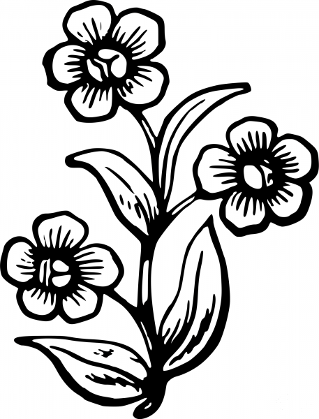Vintage Flower coloring page image