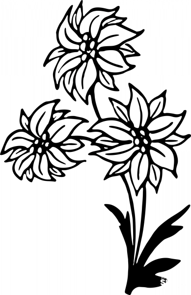 Vintage Flower coloring page image