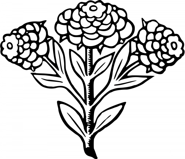 Vintage Flower coloring page image