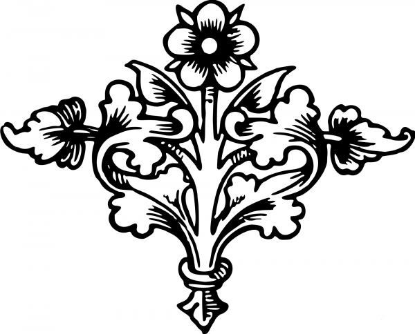 Vintage Flower coloring page image