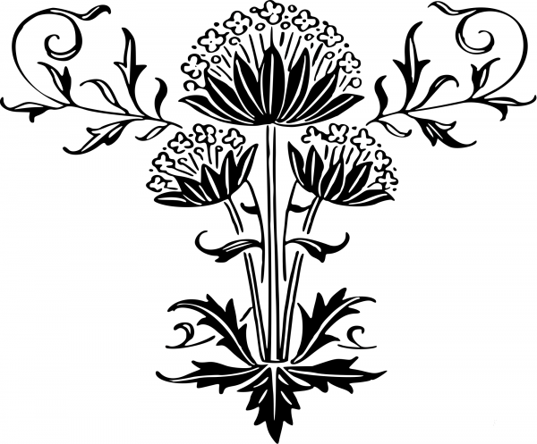 Vintage Flower coloring page image