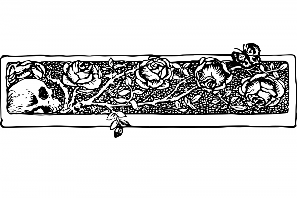 Vintage Flower Doodah Divider coloring page image