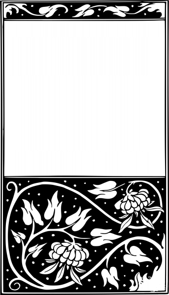 Vintage Flower Frame coloring page image