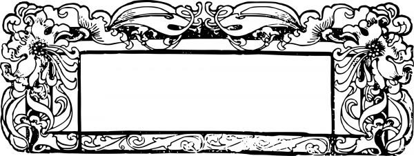 Vintage Flower Ornate Frame coloring page image