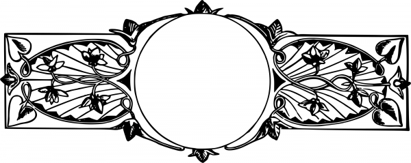 Vintage Flowery Frame coloring page image