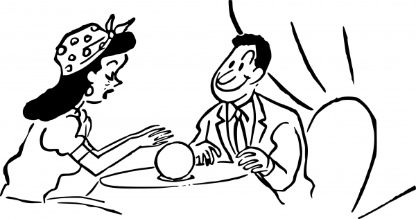 Vintage Fortune Teller coloring page image