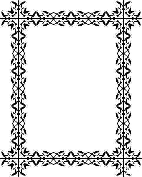 Vintage Frame coloring page image