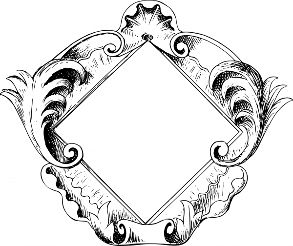 Vintage Frame coloring page image