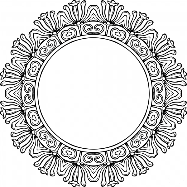 Vintage Frame coloring page image