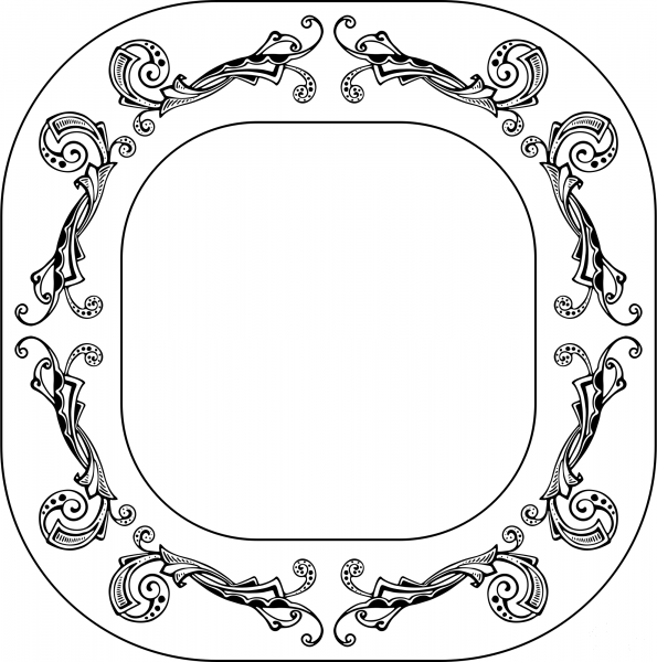Vintage Frame coloring page image