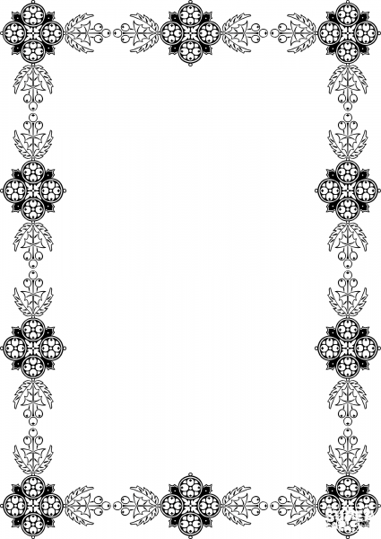 Vintage Frame coloring page image