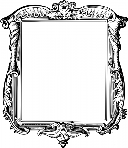 Vintage Frame coloring page image