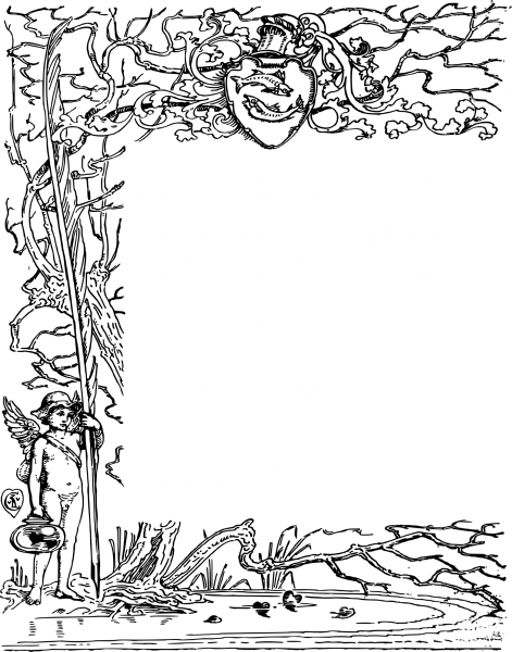 Vintage Frame coloring page image