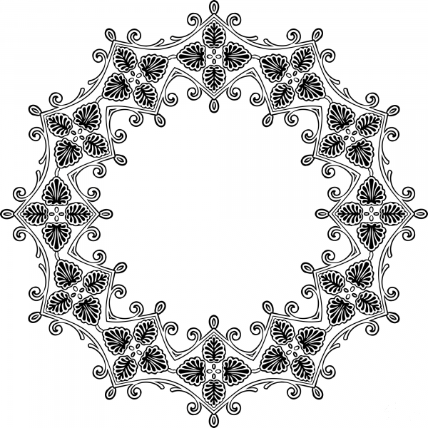 Vintage Frame coloring page image