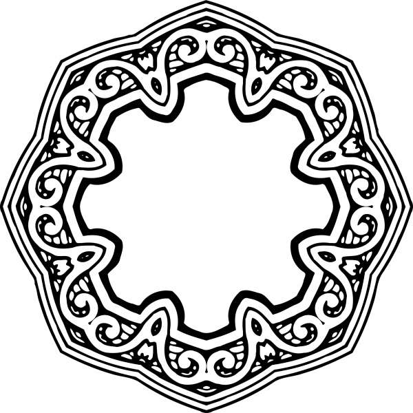 Vintage Frame coloring page image