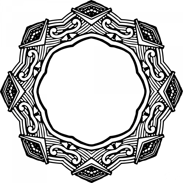 Vintage Frame coloring page image