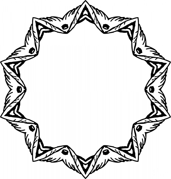 Vintage Frame coloring page image