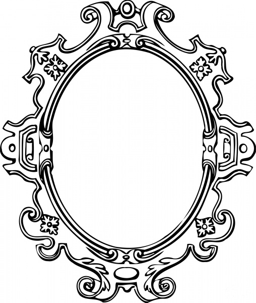 Vintage Frame coloring page image