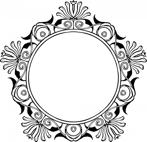 Vintage Frame coloring page image