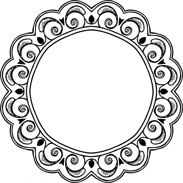 Vintage Frame coloring page image