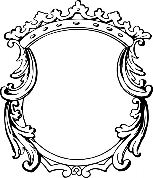 Vintage Frame coloring page image