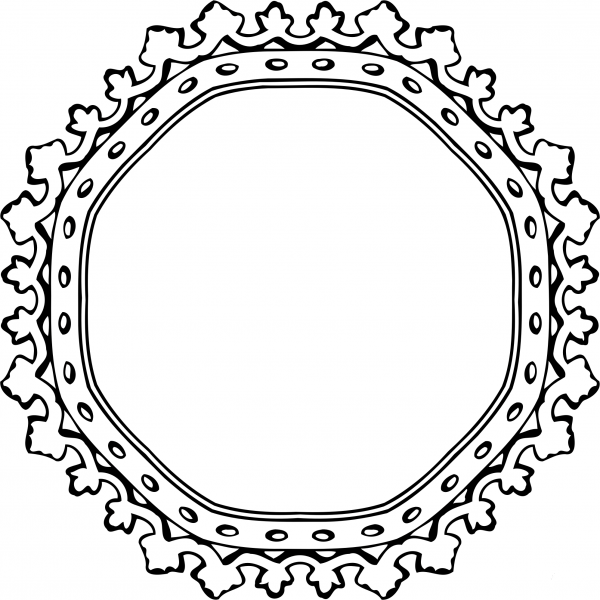 Vintage Frame coloring page image