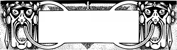 Vintage Freaky Face Frame coloring page image