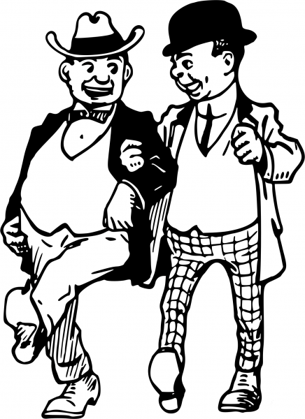 Vintage Friends coloring page image