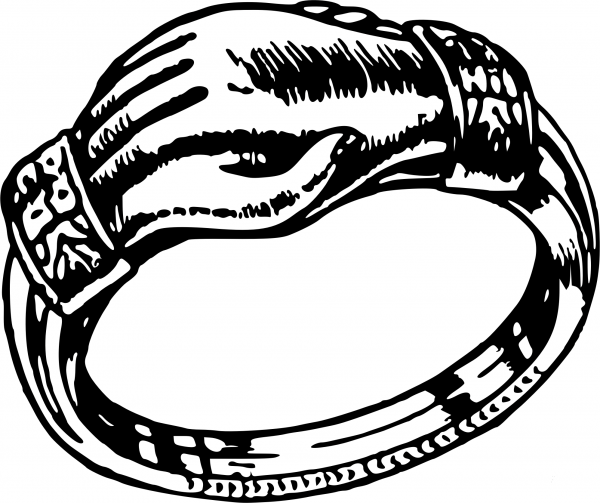 Vintage Friendship Ring coloring page image