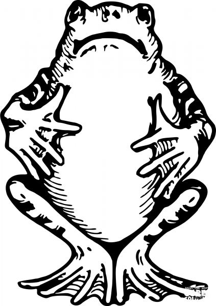 Vintage Frog coloring page image
