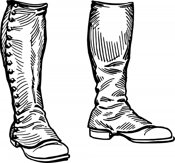Vintage Gaiters coloring page image