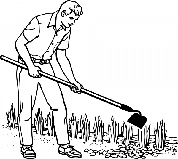 Vintage Gardening coloring page image