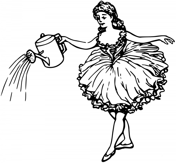 Vintage Gardening coloring page image