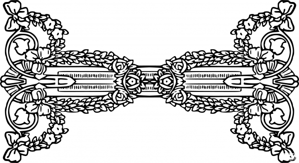 Vintage Garland Divider coloring page image