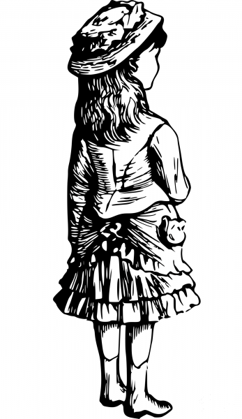 Vintage Girl coloring page image