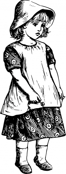 Vintage Girl coloring page image