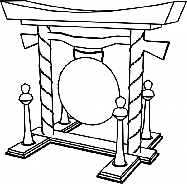 Vintage Gong coloring page image