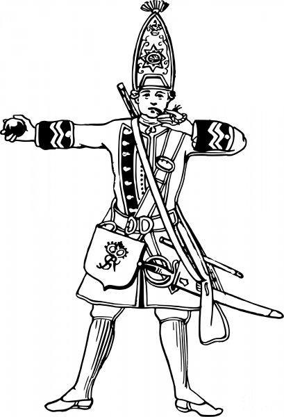 Vintage Grenadier coloring page image