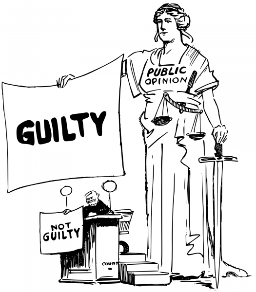 Vintage Guilty Not Guilty coloring page image